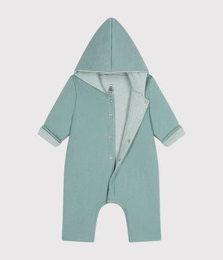 Babies' Padded Hooded Cotton Jumpsuit