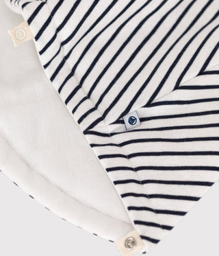 Babies' Stripy Cotton Hooded Cape