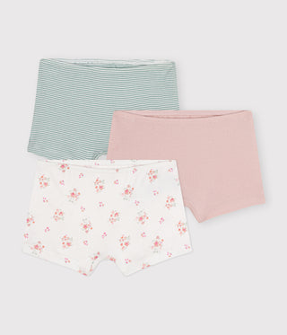 Girls' Floral Cotton Shorties - 3-Pack