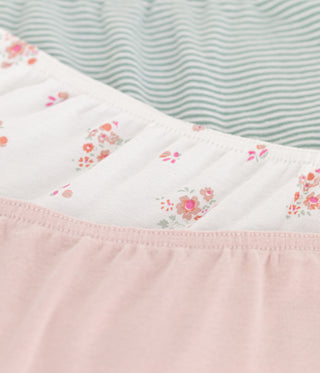 Girls' Floral Cotton Shorties - 3-Pack