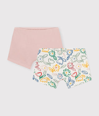 Girls' Cotton Floral-Patterned Shorties - 2-Pack