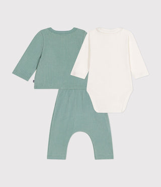 Babies' 3-Piece Set In Velour