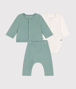 Babies' 3-Piece Set In Velour