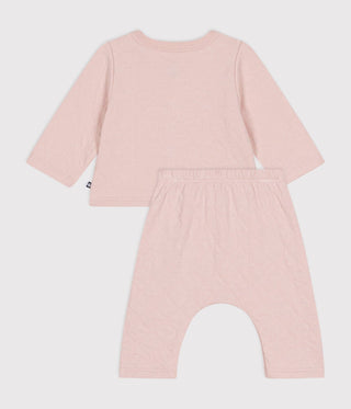 Babies' Two-Piece Set In Quilted Tube Knit