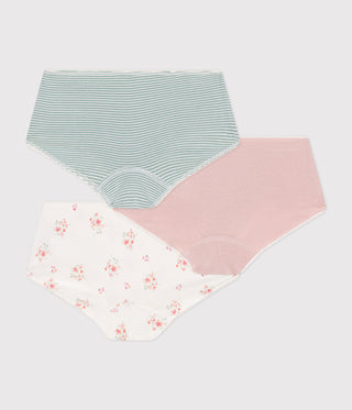 Girls' Cotton Floral-Patterned Shorties - 3-Pack