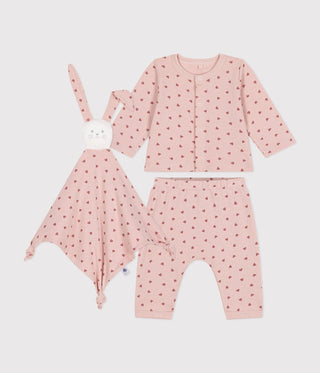 Babies' Cotton Cardigan, Trousers and Comforter Gift Set