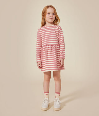 Girls' Long-Sleeved Thick Cotton Dress