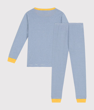 Children's Long-Sleeved Stripy Cotton Pyjamas