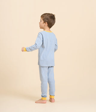 Children's Long-Sleeved Stripy Cotton Pyjamas