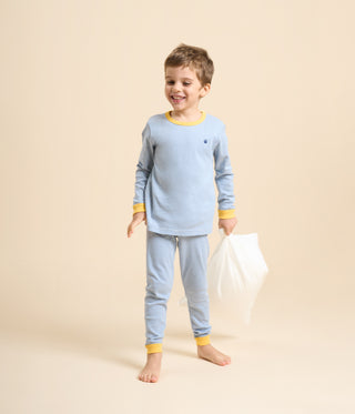 Children's Long-Sleeved Stripy Cotton Pyjamas