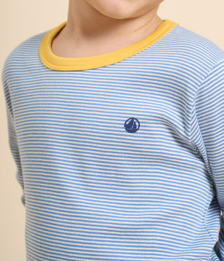 Children's Long-Sleeved Stripy Cotton Pyjamas