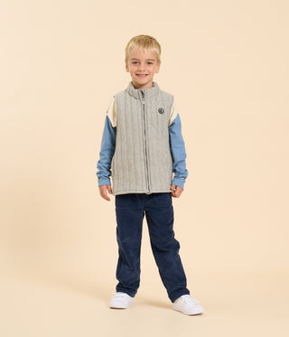 Children's Sleeveless Jacket in Tube Knit