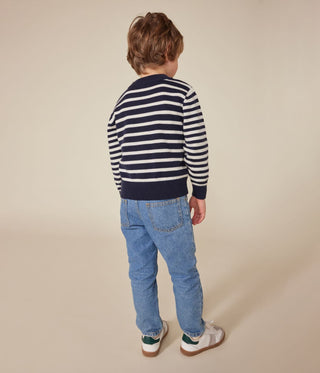 Children's Striped Wool And Cotton Pullover