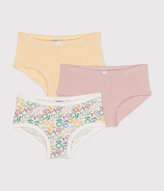 Girls' High-Waisted Cotton Knickers - 3-Pack