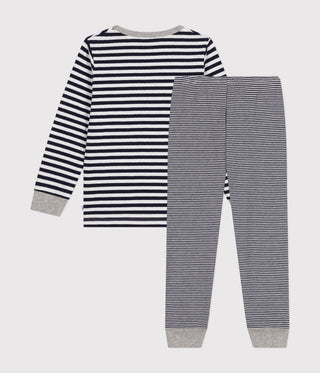 Children's Stripy Long-Sleeved Cotton Pyjamas