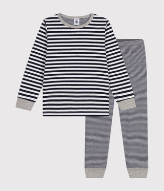 Children's Stripy Long-Sleeved Cotton Pyjamas