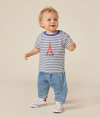 Babies' Paris Printed Short-Sleeved T-Shirt In Fine Jersey