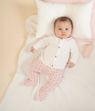 Babies' Openwork Knitted Cotton Cardigan