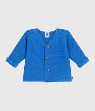 Babies' Moss Stitch Cotton Cardigan