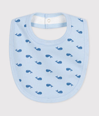 Babies' Whale Printed Cotton Bib