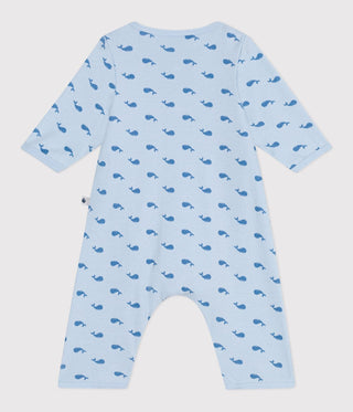 Babies' Footless Whale-Patterned Cotton Bodyjama