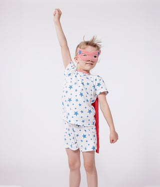 Children's Short-Sleeved Fancy Dress Pyjamas With a Glow-in-the-dark Cotton Cape