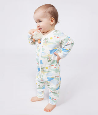 Babies' Long-Sleeved Printed Cotton Footless Pyjama