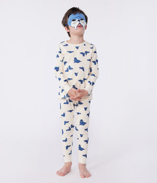 Children's Long-Sleeved Walrus Print Fancy Dress Cotton Pyjamas