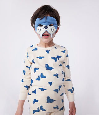 Children's Long-Sleeved Walrus Print Fancy Dress Cotton Pyjamas