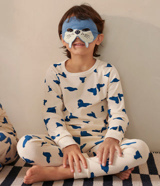 Children's Long-Sleeved Walrus Print Fancy Dress Cotton Pyjamas