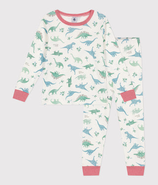 Children's Long-Sleeved Dinosaures Printed Cotton Pyjamas