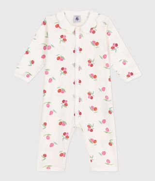 Babies' Fruit Printed Cotton Footless Pyjama Suit