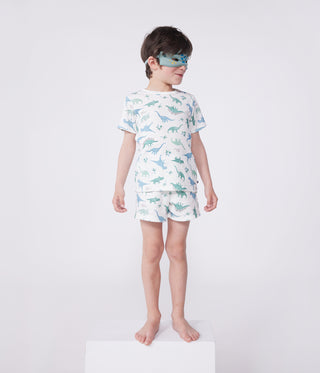 Children's Short-Sleeved Dinosaurs Print Fancy Dress Cotton Pyjamas