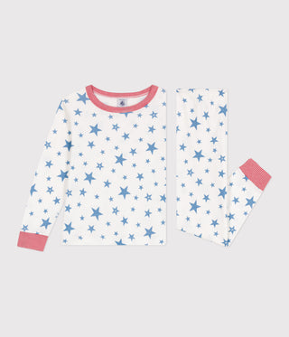 Children's Star Print Long-Sleeved Cotton Pyjamas