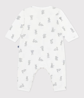 Babies' Rabbit Print Cotton Footless Pyjama Suit