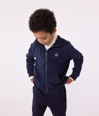 Children's Unisex Plain Cotton Zip-Up Hoodie