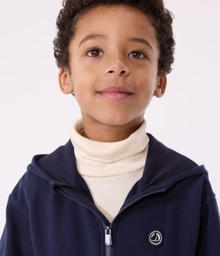 Children's Unisex Plain Cotton Zip-Up Hoodie