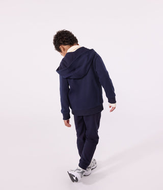 Children's Unisex Plain Cotton Zip-Up Hoodie