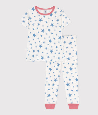 Children's Star Print Short-Sleeved Cotton Pyjamas