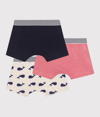 Boy's Whale Pattern Boxers - 3-Pack