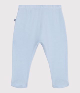 Babies' Plain Cotton Trousers with Feet