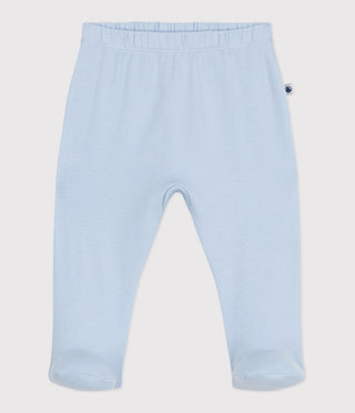 Babies' Plain Cotton Trousers with Feet