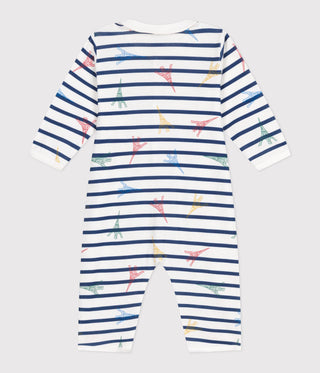 Babies' Paris-Themed Footless Cotton Pyjamas