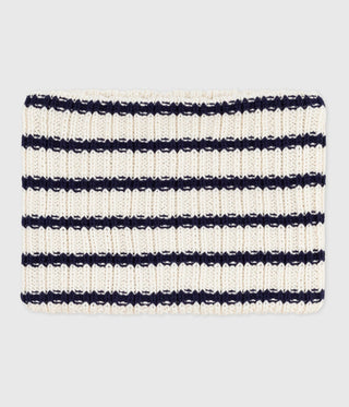 Children's Stripy Fleece-Lined Knitted Snood