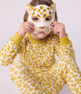 Children's Long-Sleeved Leopard Print Cotton Fancy Dress Pyjamas 