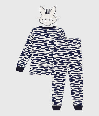 Children's Long-Sleeved Zebra Print Cotton Fancy Dress Pyjamas 