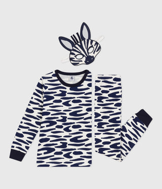 Children's Long-Sleeved Zebra Print Cotton Fancy Dress Pyjamas 