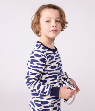 Children's Long-Sleeved Zebra Print Cotton Fancy Dress Pyjamas 