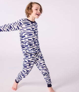 Children's Long-Sleeved Zebra Print Cotton Fancy Dress Pyjamas 