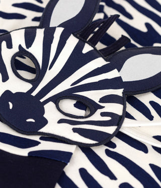 Children's Long-Sleeved Zebra Print Cotton Fancy Dress Pyjamas 